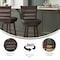 Flash Furniture Zerrick Commercial Wood Classic Ladderback Swivel Counter Stool w/Black LeatherSoft Seat, Espresso ES-UN3-24-ESP-GG - alternate 10